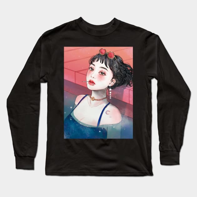 Pool day Long Sleeve T-Shirt by dahye